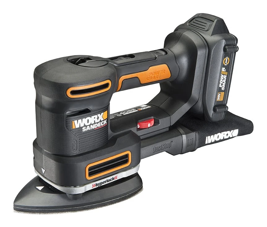 WORX WX820L 20V Power Share Sandeck 5-in-1 Cordless Detail/Finishing/Random Orbital Sander Kit 5 WORX WX820L 20V Power Share Sandeck 5-in-1 Cordless Detail/Finishing/Random Orbital Sander Kit - Image 5