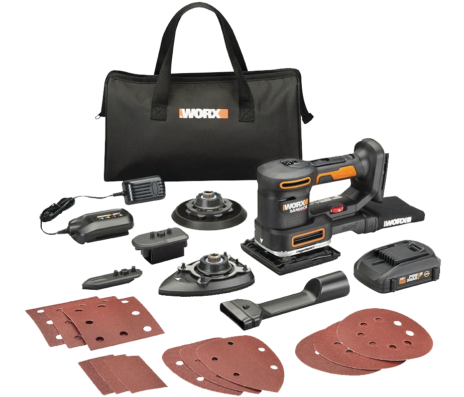 WORX WX820L 20V Power Share Sandeck 5-in-1 Cordless Detail/Finishing/Random Orbital Sander Kit 6 WORX WX820L 20V Power Share Sandeck 5-in-1 Cordless Detail/Finishing/Random Orbital Sander Kit - Image 6