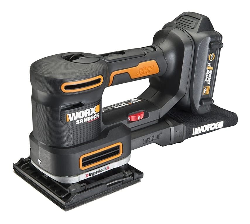 WORX WX820L 20V Power Share Sandeck 5-in-1 Cordless Detail/Finishing/Random Orbital Sander Kit 3 WORX WX820L 20V Power Share Sandeck 5-in-1 Cordless Detail/Finishing/Random Orbital Sander Kit - Image 3