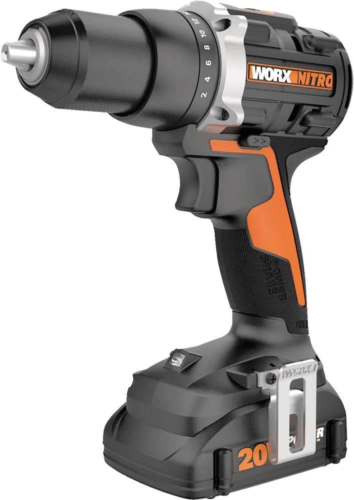 WORX WX102L 20V Nitro Power Share Brushless Cordless Drill/Driver With Battery & Charger, 1/2-in 1 WORX WX102L 20V Nitro Power Share Brushless Cordless Drill/Driver With Battery & Charger, 1/2-in
