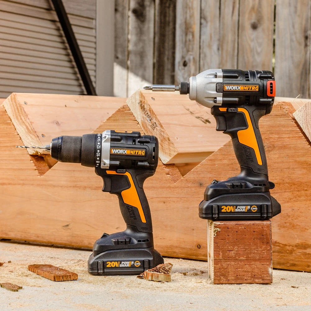 WORX WX971L Nitro 20V Lithium Ion Brushless Cordless Hammer Drill & Impact Driver Combo Kit 6 WORX WX971L Nitro 20V Lithium Ion Brushless Cordless Hammer Drill & Impact Driver Combo Kit - Image 6