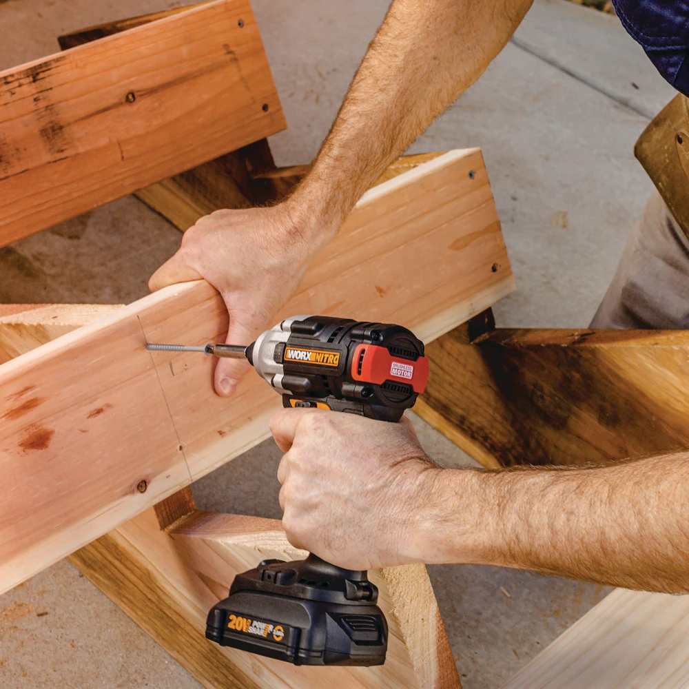 WORX WX971L Nitro 20V Lithium Ion Brushless Cordless Hammer Drill & Impact Driver Combo Kit 5 WORX WX971L Nitro 20V Lithium Ion Brushless Cordless Hammer Drill & Impact Driver Combo Kit - Image 5