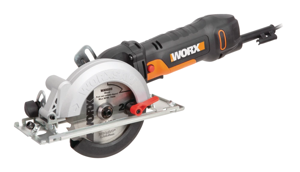 WORX WX439L 4.5A Compact Circular Saw With Carbide-Tipped Blade & Dust Port, 4-1/2-in 1 WORX WX439L 4.5A Compact Circular Saw With Carbide-Tipped Blade & Dust Port, 4-1/2-in